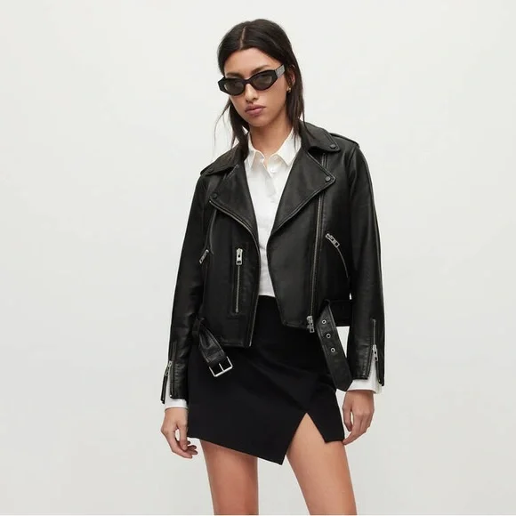 All Saints Balfern Leather Biker Jacket